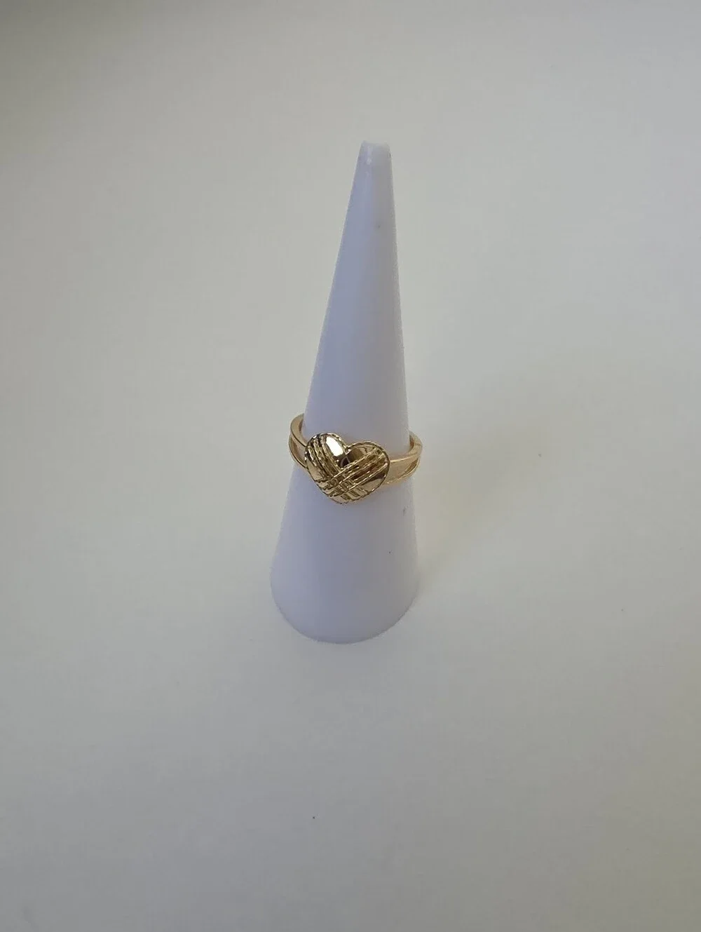 18K Real Gold Heart Ring 6